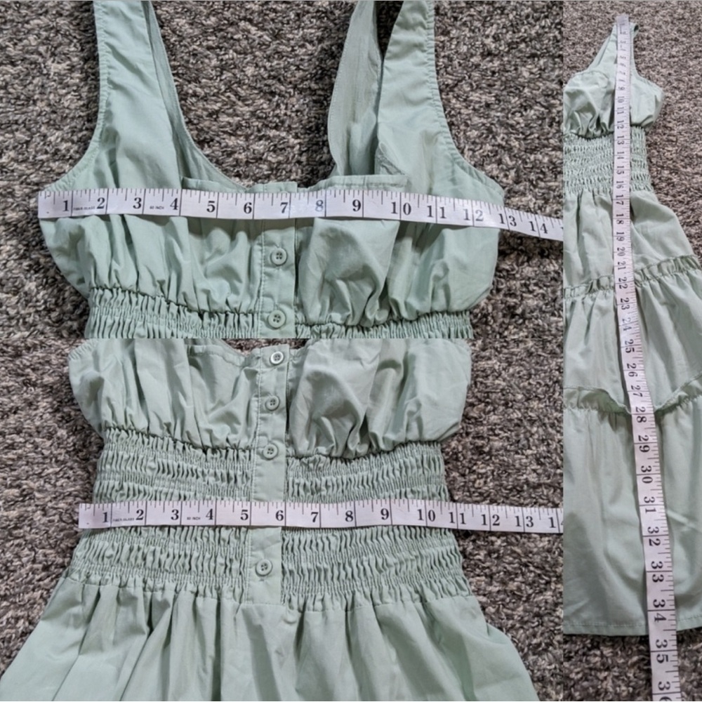 Emory Park Green Tiered Ruffled Mini Dress - Small - Picture 7 of 9